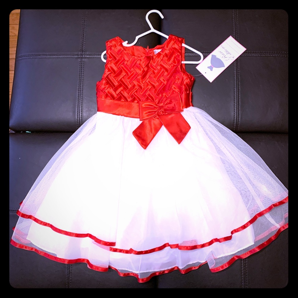 Rare Editions Red/Ivory Dress